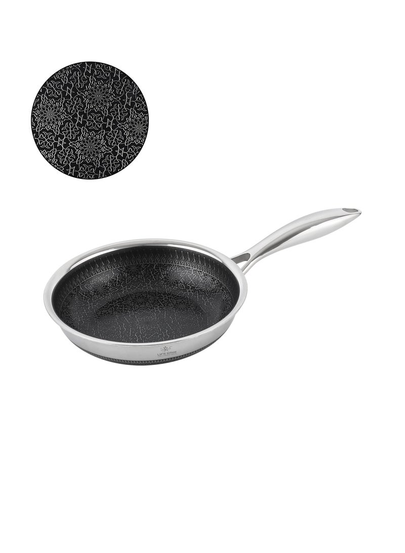 Life Smile 18cm Hybrid Stainless Steel Fry Pan (0.88L) – Non-Stick, Induction Bottom, Scratch-Resistant - Image 1